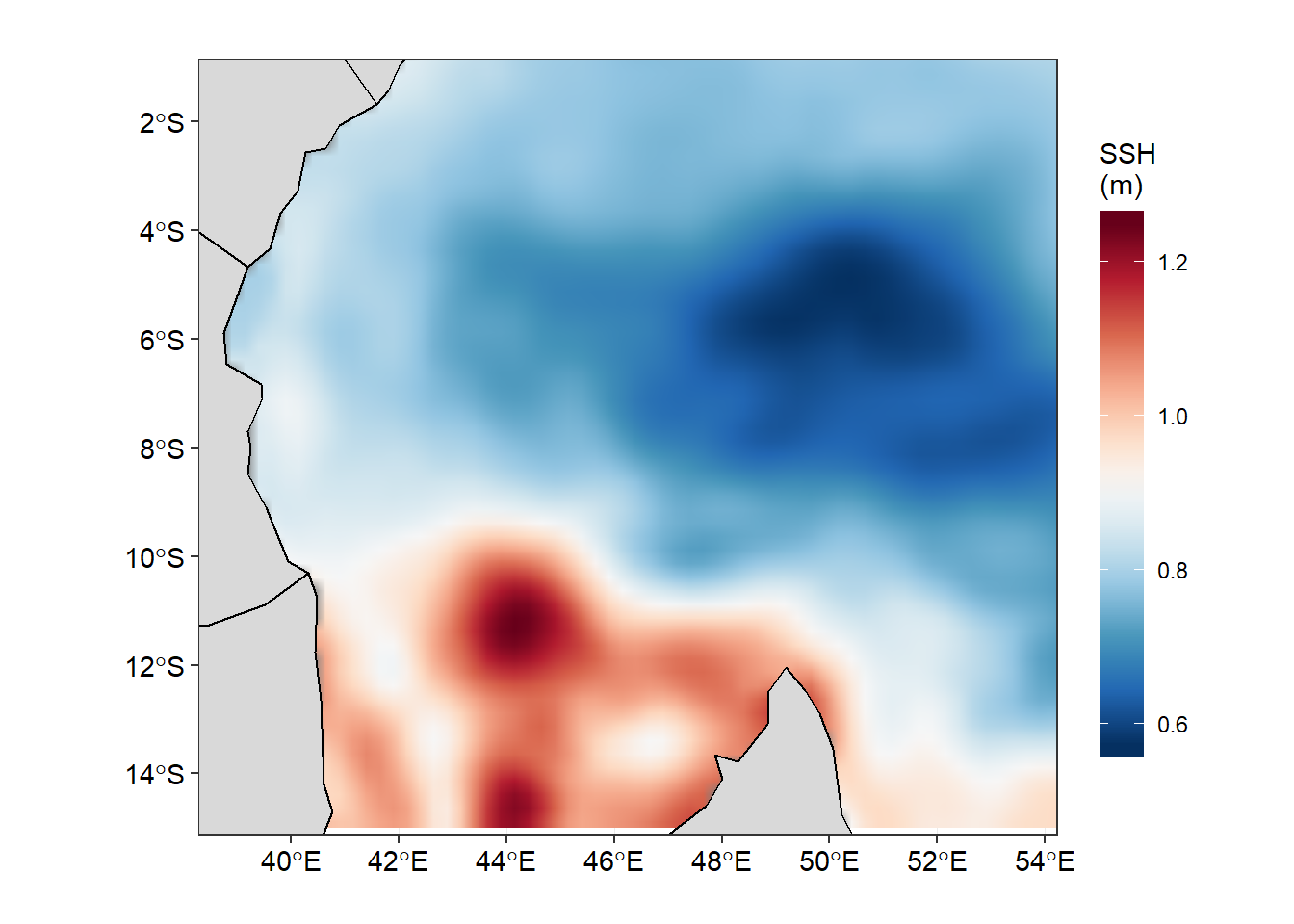 Sea Surface Height Anomaly in the Tropical Indian Ocean Region as of 2015-07-01