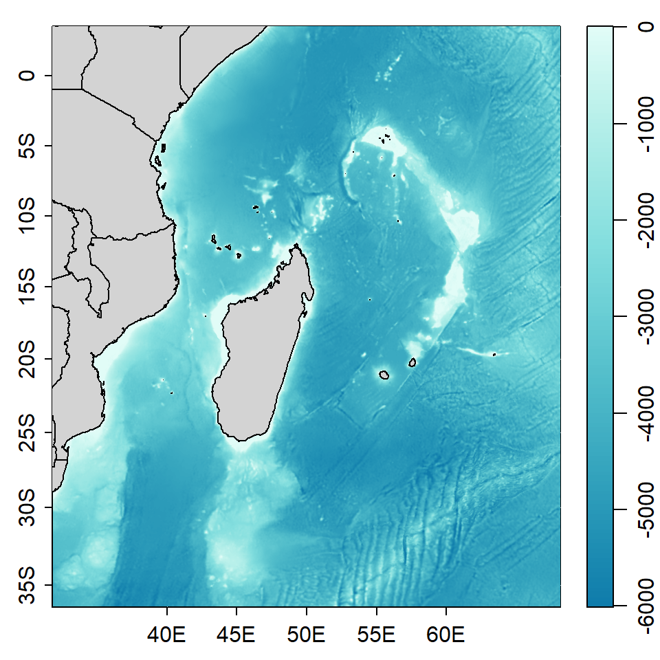 Bathmetry of the Western Indian Ocean Region