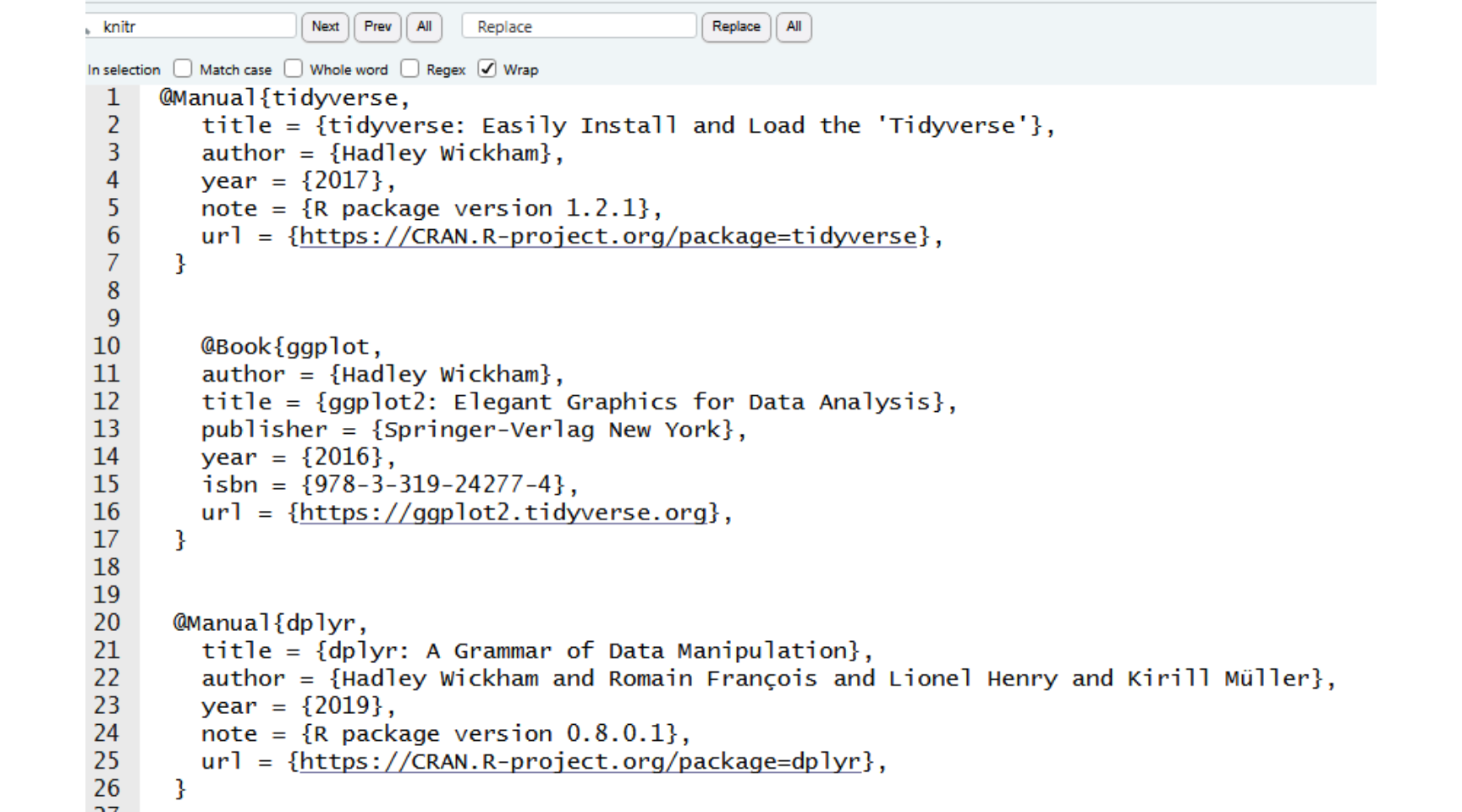 Formating reference in Bibtex format