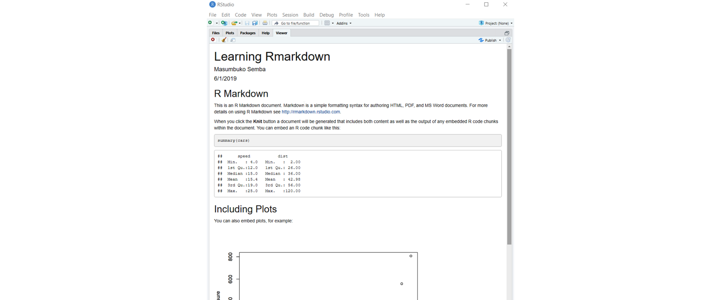 Rendered Markdown file as HTML